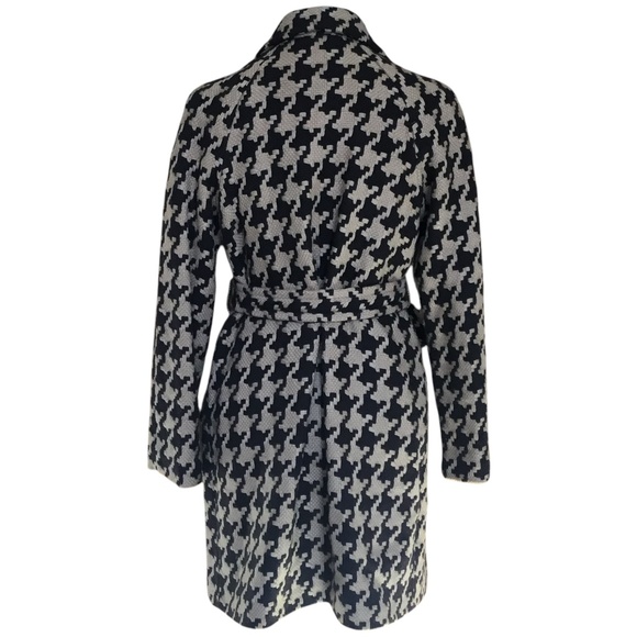Michael Kors Wool Blend Houndstooth Coat - Picture 4 of 14